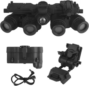 Tactical Night Vision Goggles Model GPNVG18 with Adjustable Helmet Bracket NVG Mount for PVS15/PVS18/GPNVG18, No Function (Black)