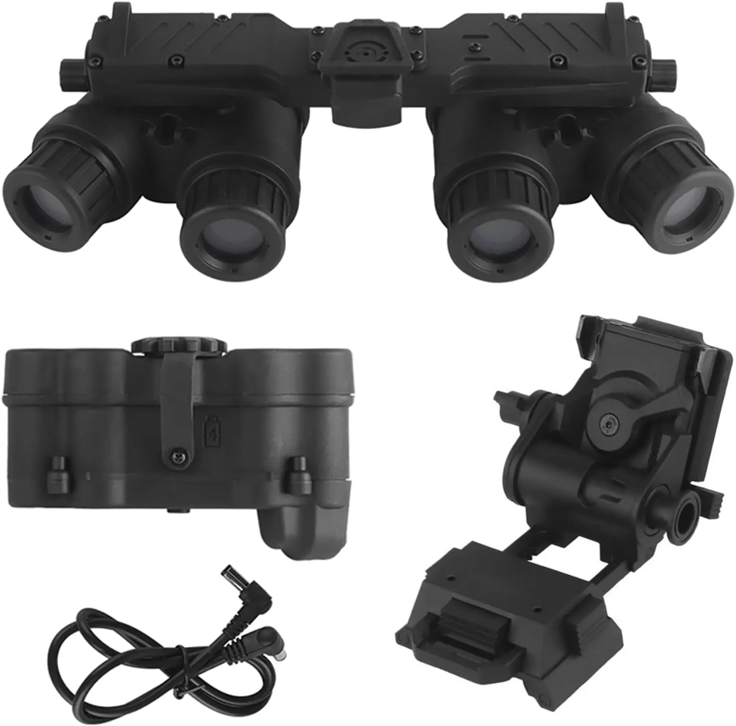 Tactical Night Vision Goggles Model with Adjustable Helmet Mount for PVS15/PVS18/GPNVG18, No Function