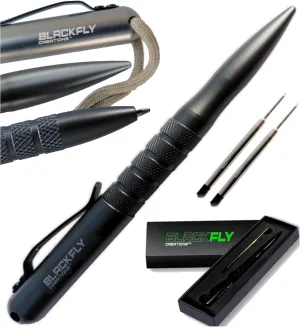Tactical Pen Self Defense Weapon EDC Survival Tool, SWAT Military Police Gear Glass Breaker Kubaton, Drilled Cap for Lanyard or Keychain, 2nd Ink Refill & Gift Box Gray or Black 100% Quality Guarantee