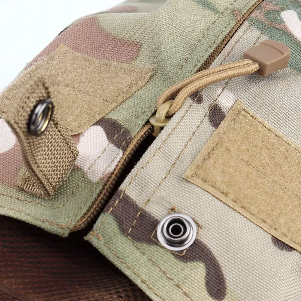 Tactical Pouch Zip-on Panel for AVS JPC2.0 JPC Vest Backpack Airsoft Mesh Pocket Built-in Magazine Snap Closure Hunting