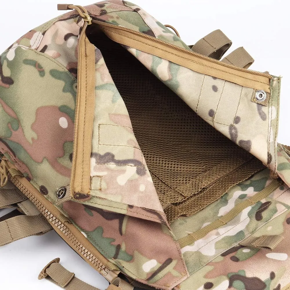 Tactical Pouch Zip-on Panel for AVS JPC2.0 JPC Vest Backpack Airsoft Mesh Pocket Built-in Magazine Snap Closure Hunting