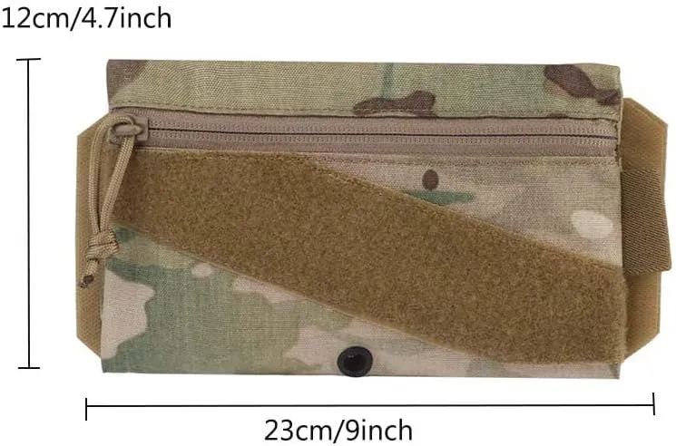 Tactical Sticky Admin Pouch with Loop Panel Utility Snack Pouch Tool Storage Bag for Tactical Vest Chest Rig