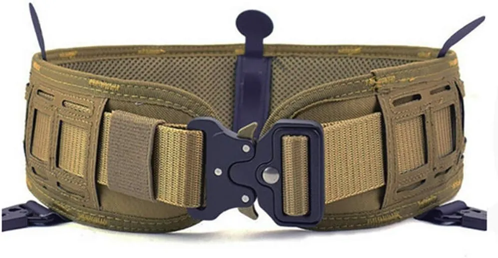 Tactical Waist Belt Set Slim Battle Belt & Inner Belt Laser Cut Girdle