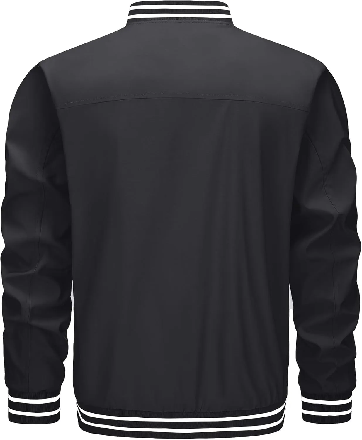 TACVASEN Men's Lightweight Jacket Casual Spring Fall Windbreaker Bomber Zip Up Coat With Pocket