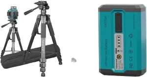 Takamine 63" Lightweight Adjustable Laser Level Aluminum Tripod with a Lithium Battery