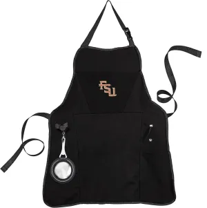 Team Sports America Outdoor Colligiate Black Grilling Apron | Florida State University | Made of Durable Cotton | Beverage Opener and Multi-Tool |Sports and Tailgaiting Apparel