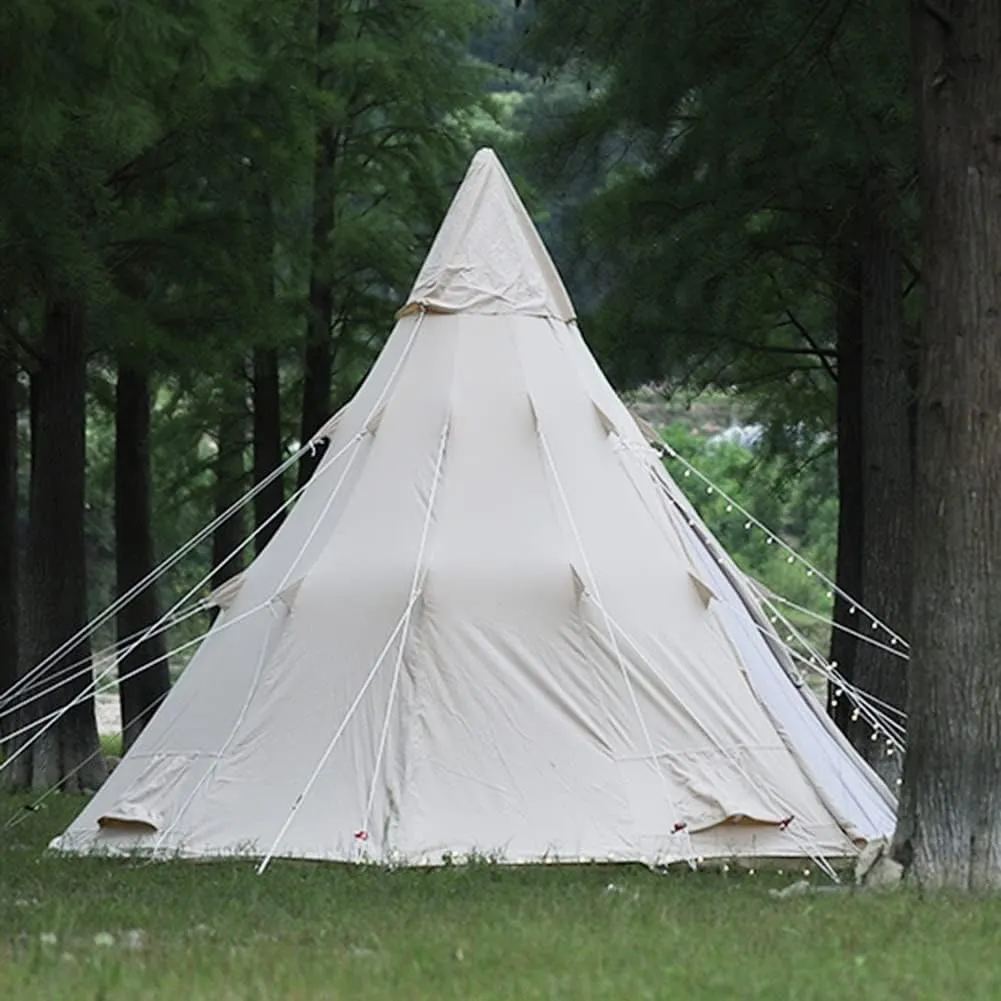 Teepee Tent for Adults Outdoor Camping 4 Season Family Camping Yurt Tent Waterproof Tipi Tents for Hunting Family Team Backpacking Camping Hiking