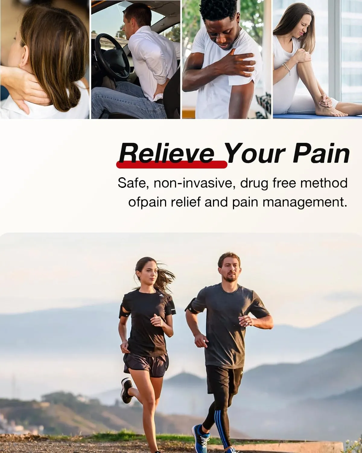 TENS Unit Muscle Stimulator for Pain Relief Therapy–Dual Channel 24 Modes TENS Machine&EMS Muscle Stimulator,Upgraded Large Screen Portable Muscle Stimulator for Back,Shoulder,& Neck Pain with 10 Pads