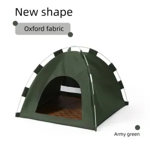 Tent 40*40*37cm  Outdoor Secure Small and for Cat Shelter Sale-priced M -Windproof Dustproof Green, Size: House,Pet Pets,