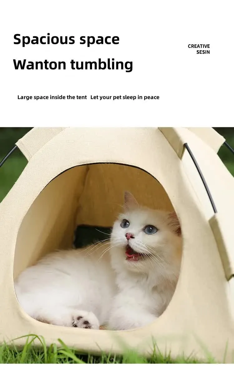 Tent 40*40*37cm  Outdoor Secure Small and for Cat Shelter Sale-priced M -Windproof Dustproof Green, Size: House,Pet Pets,