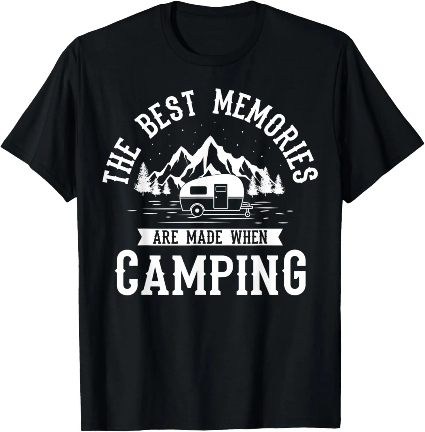 Tent Camping Camper Campsite Outdoor Lovers Stargazing T-Shirt