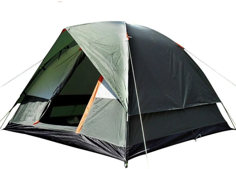 Tent Outdoor Storm-Proof Camping Tent 4-Person Double Deck Family Camping Travel Tent for Backpacking Fishing
