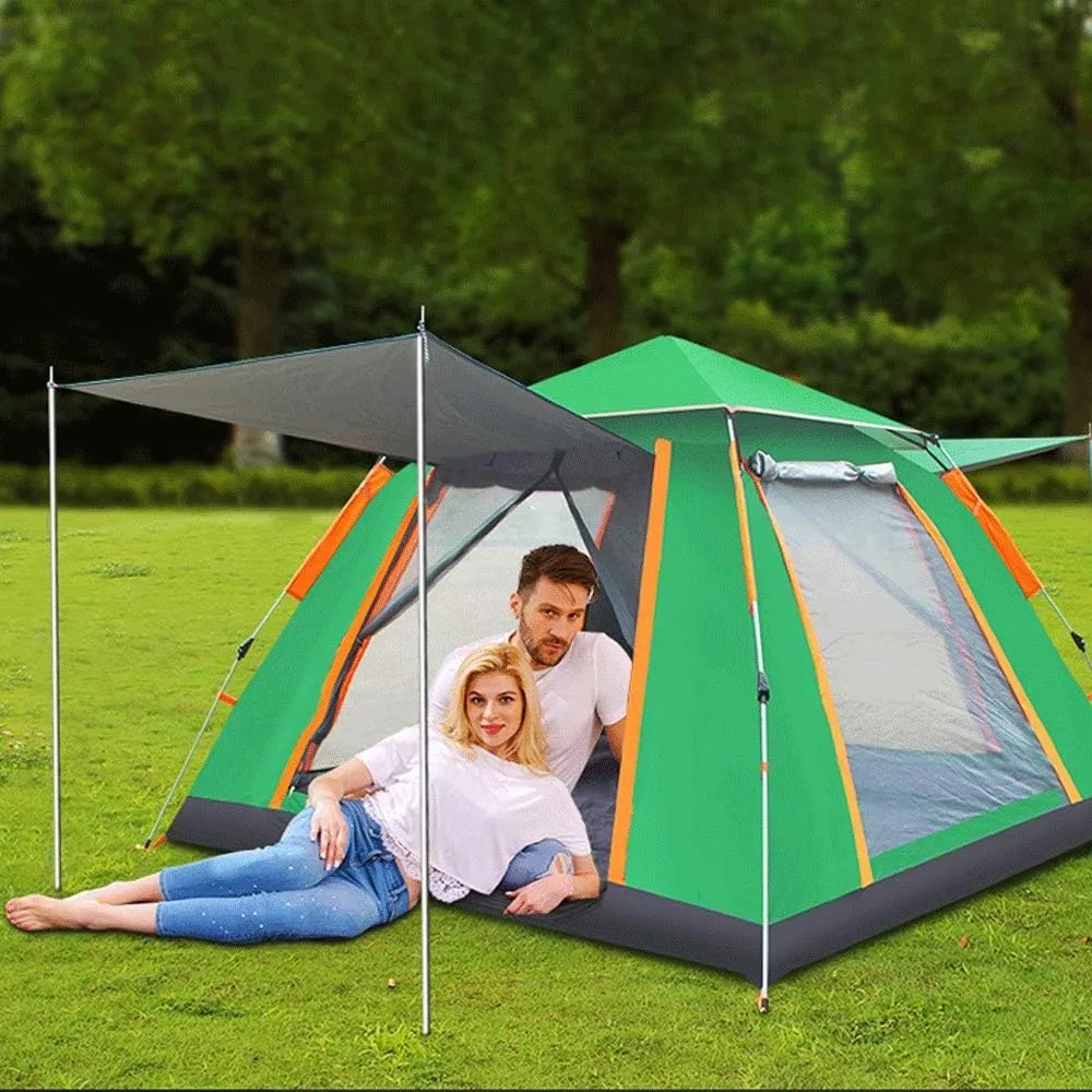 Tents Family Camping Tent Large Waterproof Pop Up Tents 5-8 Person Room Cabin Tent Instant Setup with Sun Shade Automatic Aluminum Pole