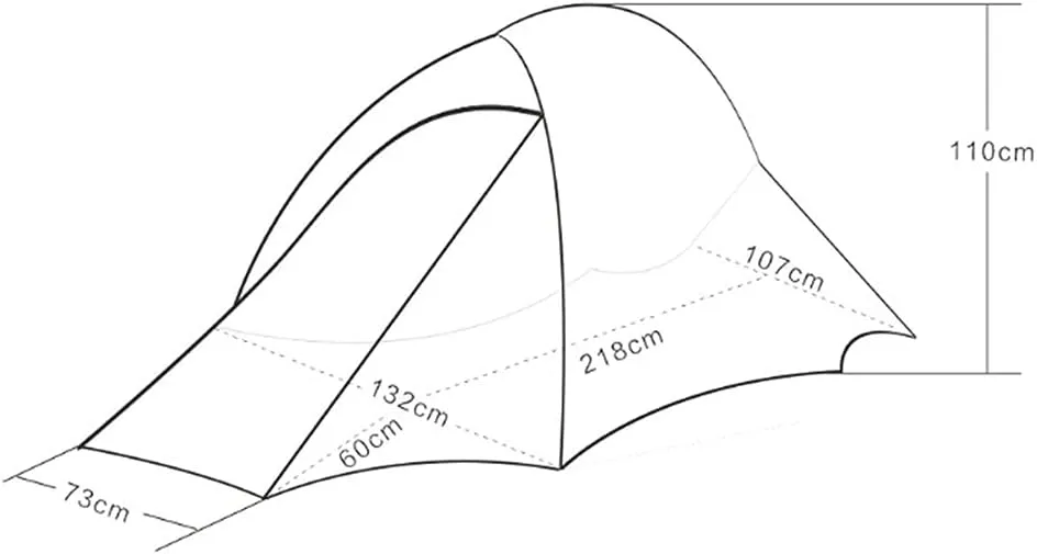 Tents for Camping Easy Set Up Camping Tent Waterproof Double Layer Tent Hiking Cycling 2 Person Camping Tents (Color : Yellow)