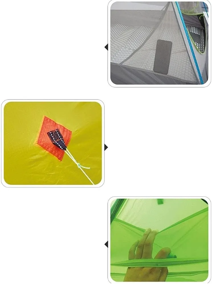 Tents for Camping Easy Set Up Camping Tent Waterproof Double Layer Tent Hiking Cycling 2 Person Camping Tents (Color : Yellow)