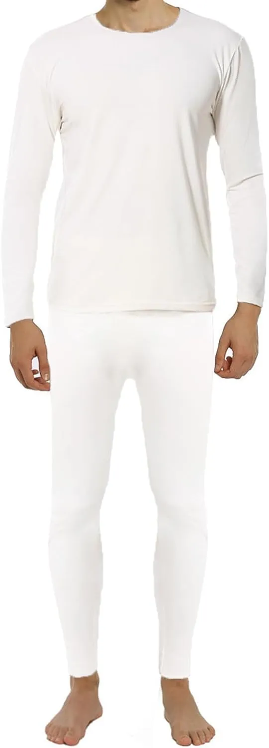 Thermal Underwear for Men Fleece Lined Long Johns Thermals Top and Bottom Set Base Layer for Cold Weather