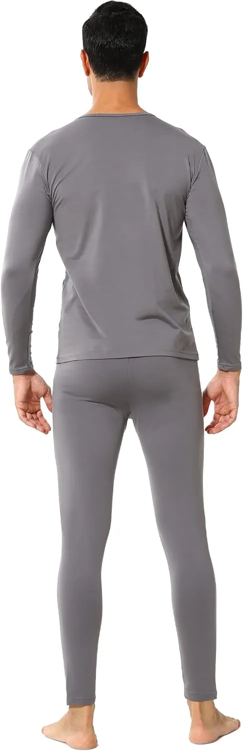 Thermal Underwear for Men Fleece Lined Long Johns Thermals Top and Bottom Set Base Layer for Cold Weather