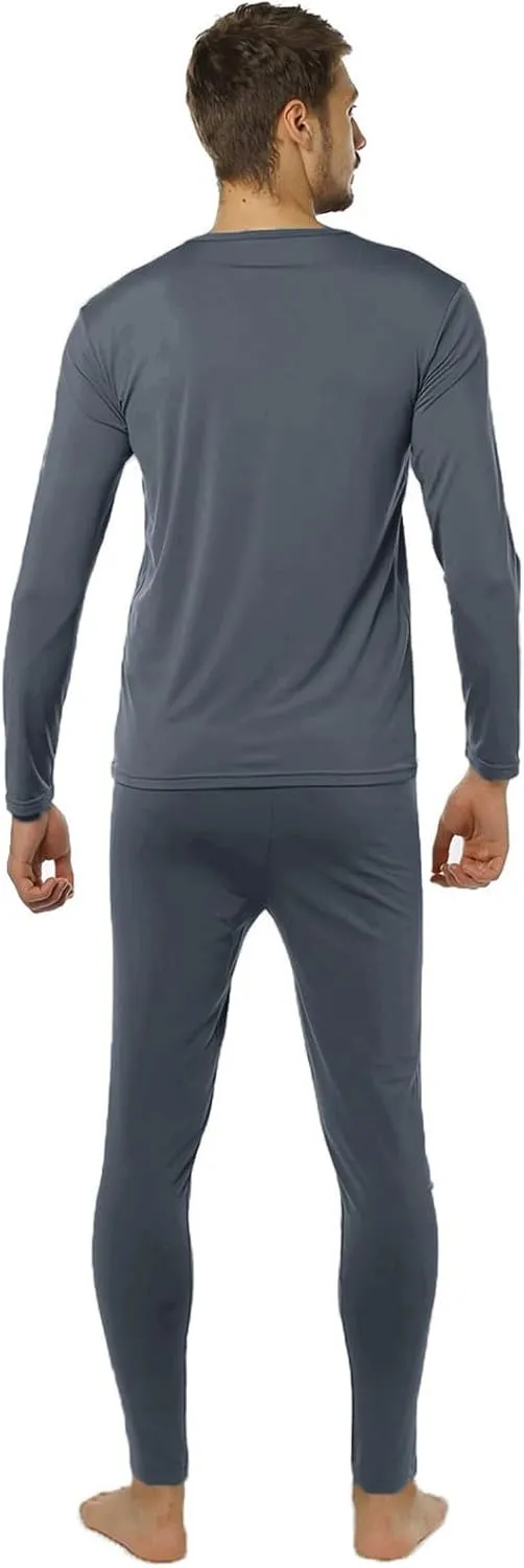 Thermal Underwear for Men Fleece Lined Long Johns Thermals Top and Bottom Set Base Layer for Cold Weather