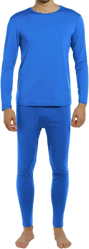 Thermal Underwear for Men Fleece Lined Long Johns Thermals Top and Bottom Set Base Layer for Cold Weather