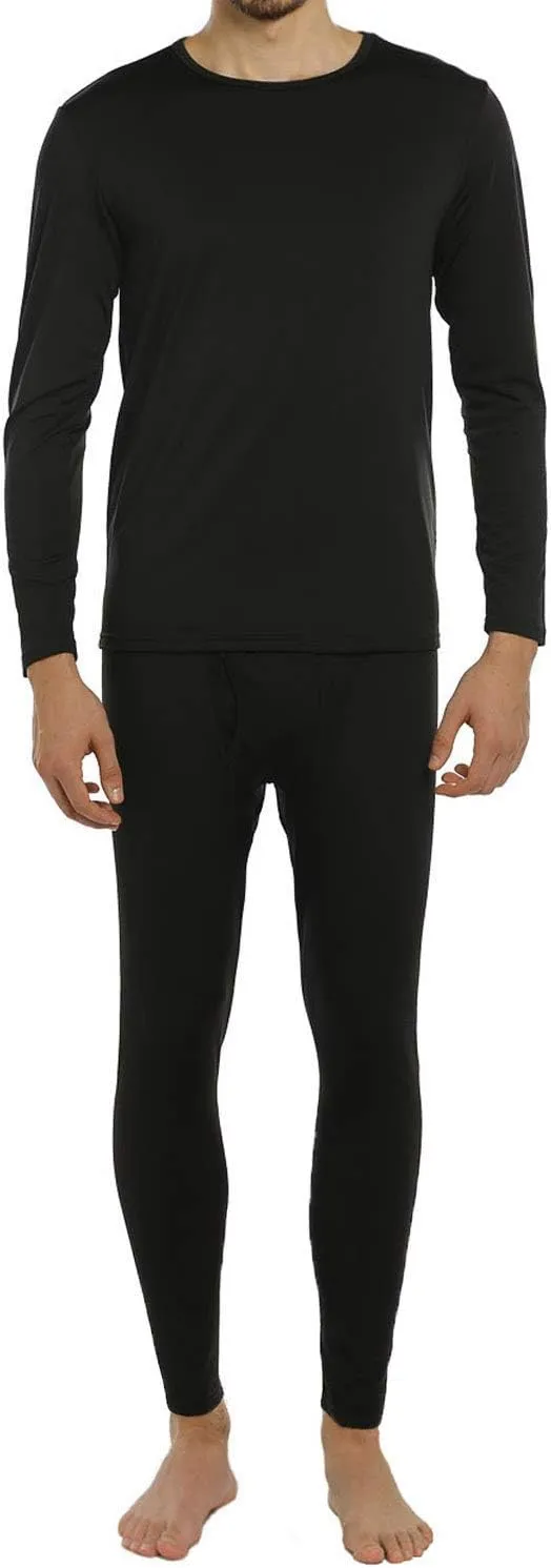 Thermal Underwear for Men Fleece Lined Long Johns Thermals Top and Bottom Set Base Layer for Cold Weather