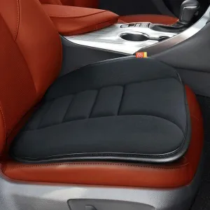 Thick Seat Cushion Memory Foam Car Seat Cushion Pad for Car Driver Seat Office Chair, Thickened Black