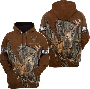 ThuhaTree Store Personalized Deer Hunting Hoodie 3D S-5XL, Deer Hunting Hoodie 3D Multi