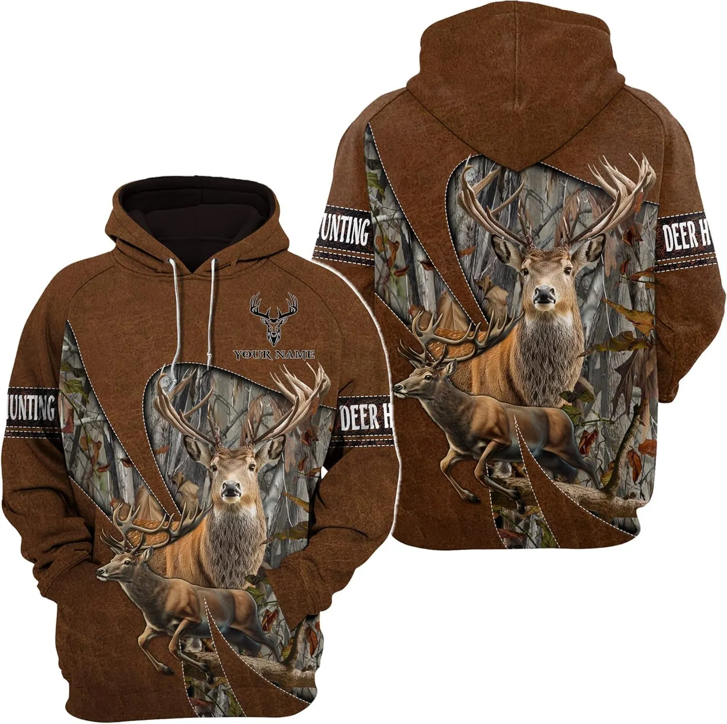 ThuhaTree Store Personalized Deer Hunting Hoodie 3D S-5XL, Deer Hunting Hoodie 3D Multi