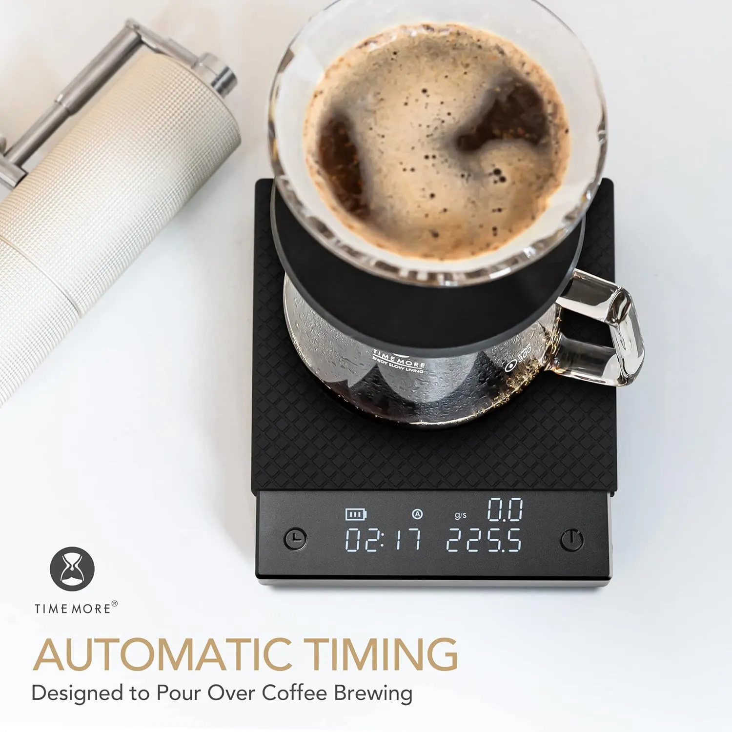TIMEMORE Exclusive - Black Mirror Basic PRO Coffee Scale with Timer, Flow Rate Measurement, Digital Coffee Scale with 0.1g Precise Graduation, for Espresso Pour Over Drip Coffee, 2000 Grams, Black