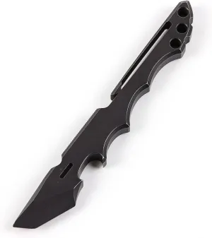 Titanium Pry Bar EDC Multi Tool with Bottle Opener Box Opener Clip Function (Black)