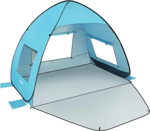 TOBTOS UPF 50  Pop Up Beach Tent, Easy Set Up Beach Umbrella, Sun Shelter for 2-3 People UV Protection Portable Sunshade, Baby Canopy Cabana, Lightweight with Carry Bag