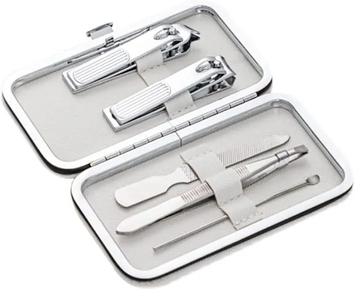 Toenail Clippers 5-Piece Nail Clippers Set Portable Nail Set Decoration Foot Set Personal Care Beauty Set with White Portable Mini Box Nail Clipper Set