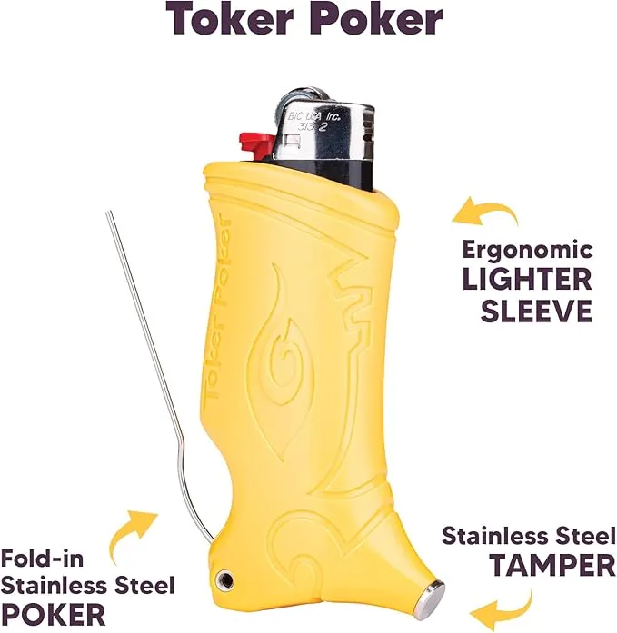 Toker Poker - Bic Lighter Case Multi Tool, Vibrant Vision Design, All Inclusive Tool for Camping and Other