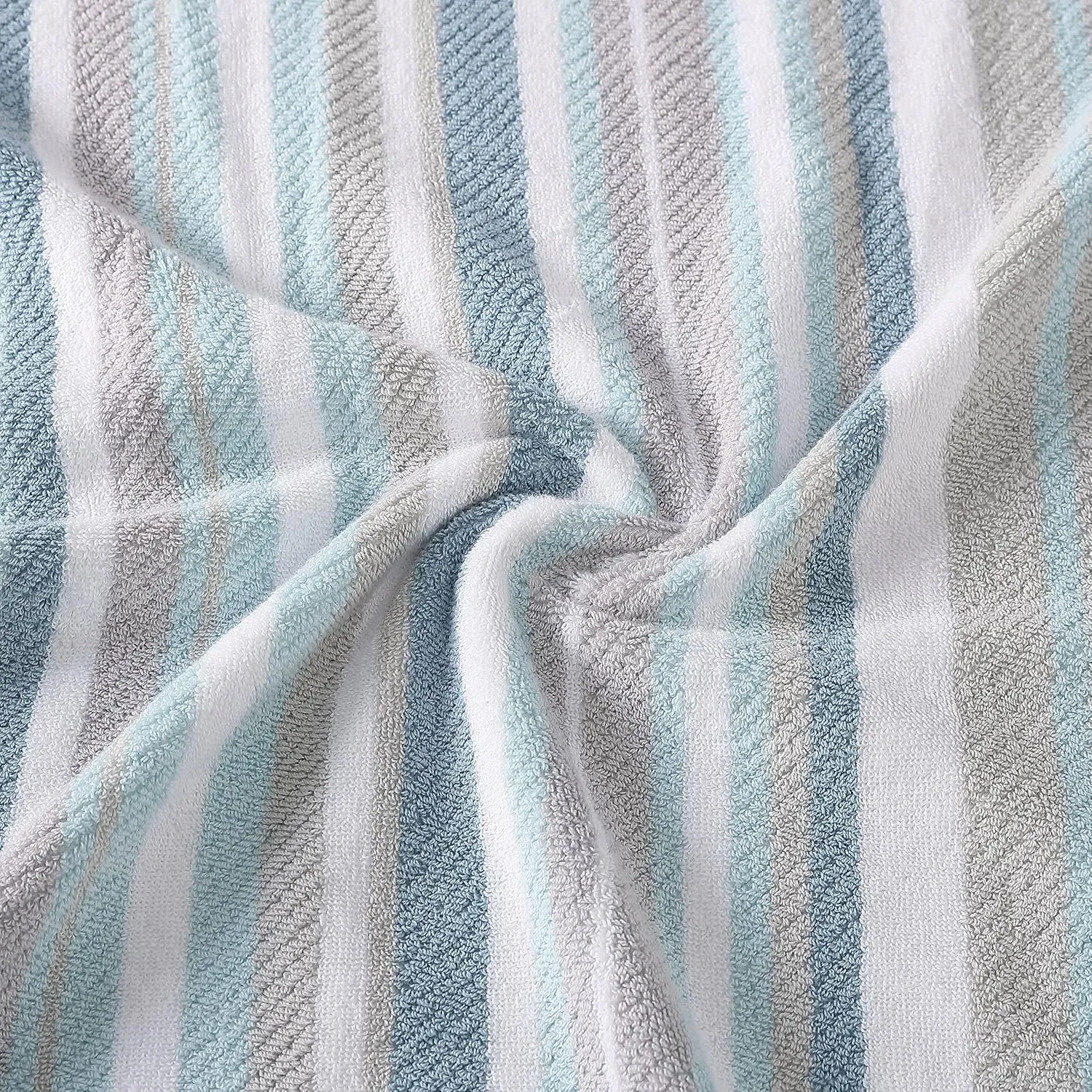 Tommy Bahama - Bath Towels Set, Highly Absorbent Cotton Bathroom Decor, Fade Resistant (Ocean Bay Tranquail Blue, 3 Piece)