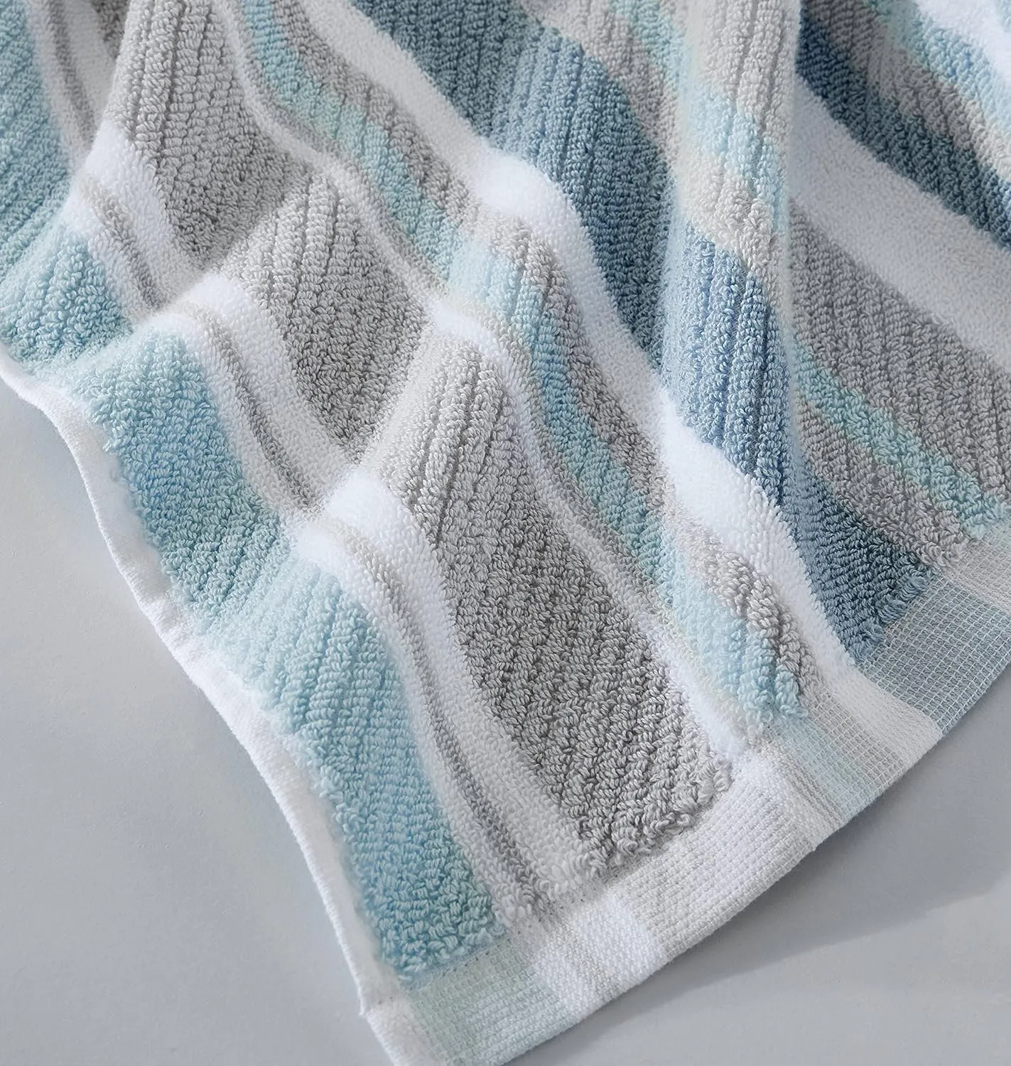 Tommy Bahama - Bath Towels Set, Highly Absorbent Cotton Bathroom Decor, Fade Resistant (Ocean Bay Tranquail Blue, 3 Piece)