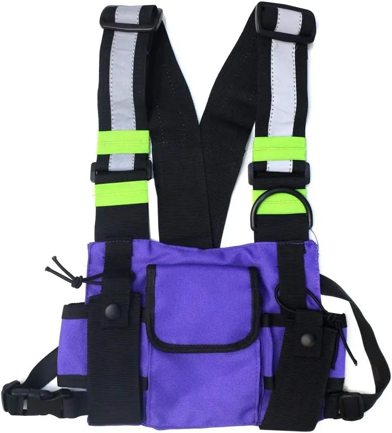 Tool Vest,Chest Rig Bag Men Women Multi-Pocket Vest Hip Hop Chest Pack Functional Utility Vest for Men