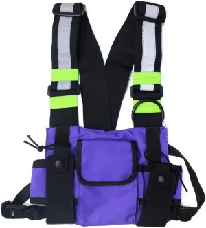 Tool Vest,Chest Rig Bag Men Women Multi-Pocket Vest Hip Hop Chest Pack Functional Utility Vest for Men