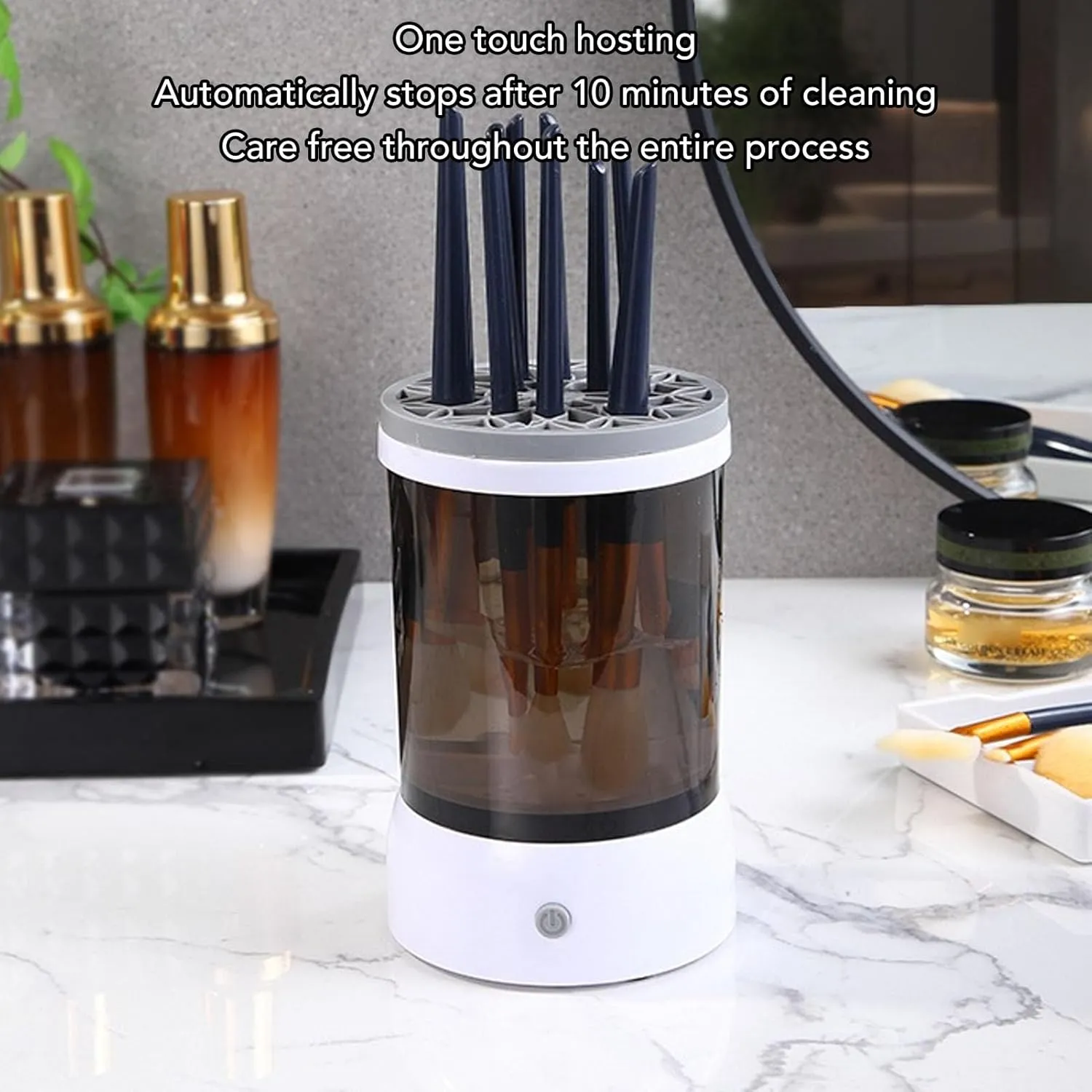 Topyond Makeup Brush Cleaner Machine, USB Automatic Quick Dry Portable Electric Cleaner