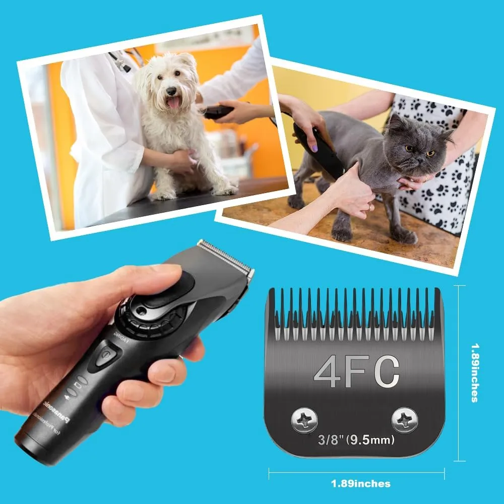 TRAH 5FC Blade Dog Grooming Clipper Replacement Blades Compatible with Andis Dog Clippers,Most A5, Wahl KM Series Clippers,Detachable Ceramic Blade,Size-5FC, 1/4-Inch Cut Length (6.3mm) Black