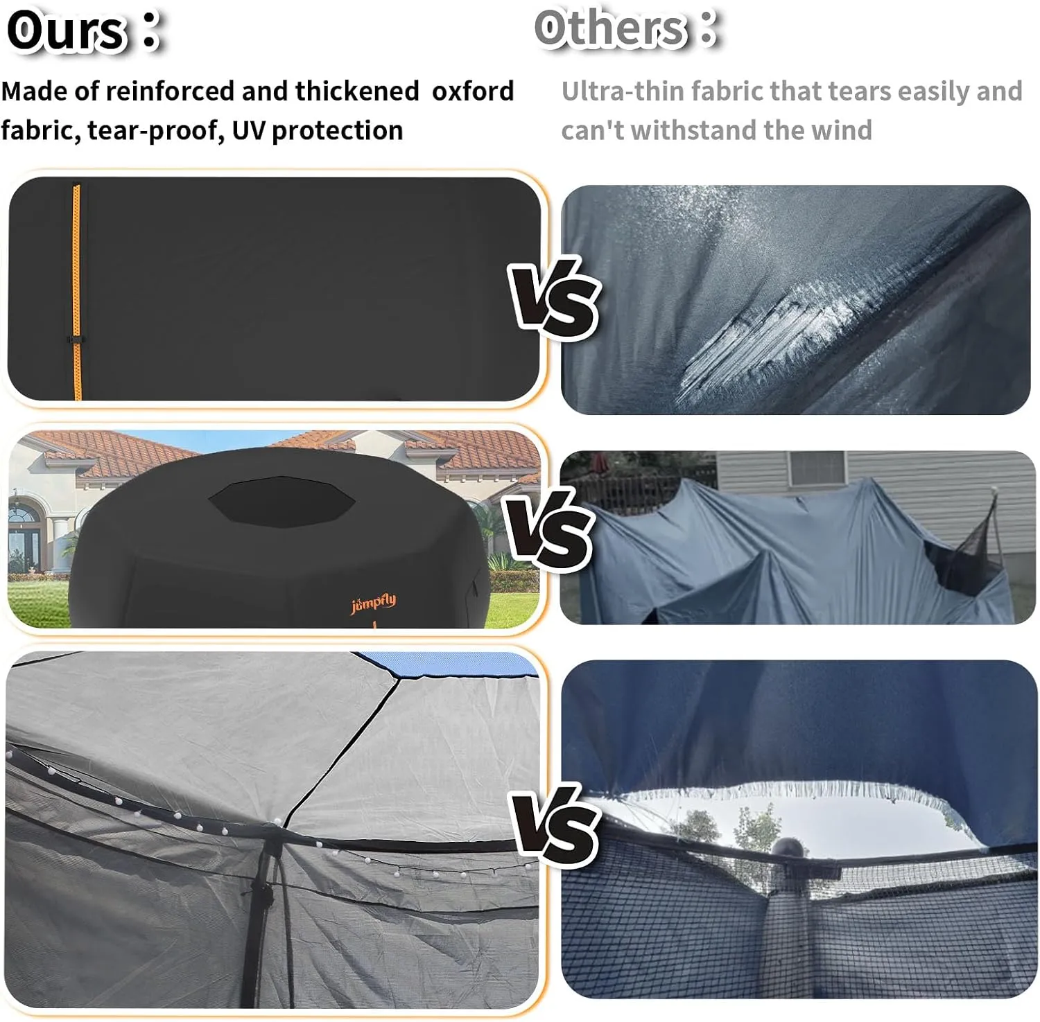 Trampoline Tent for 8 Curved Pole Round Trampoline
