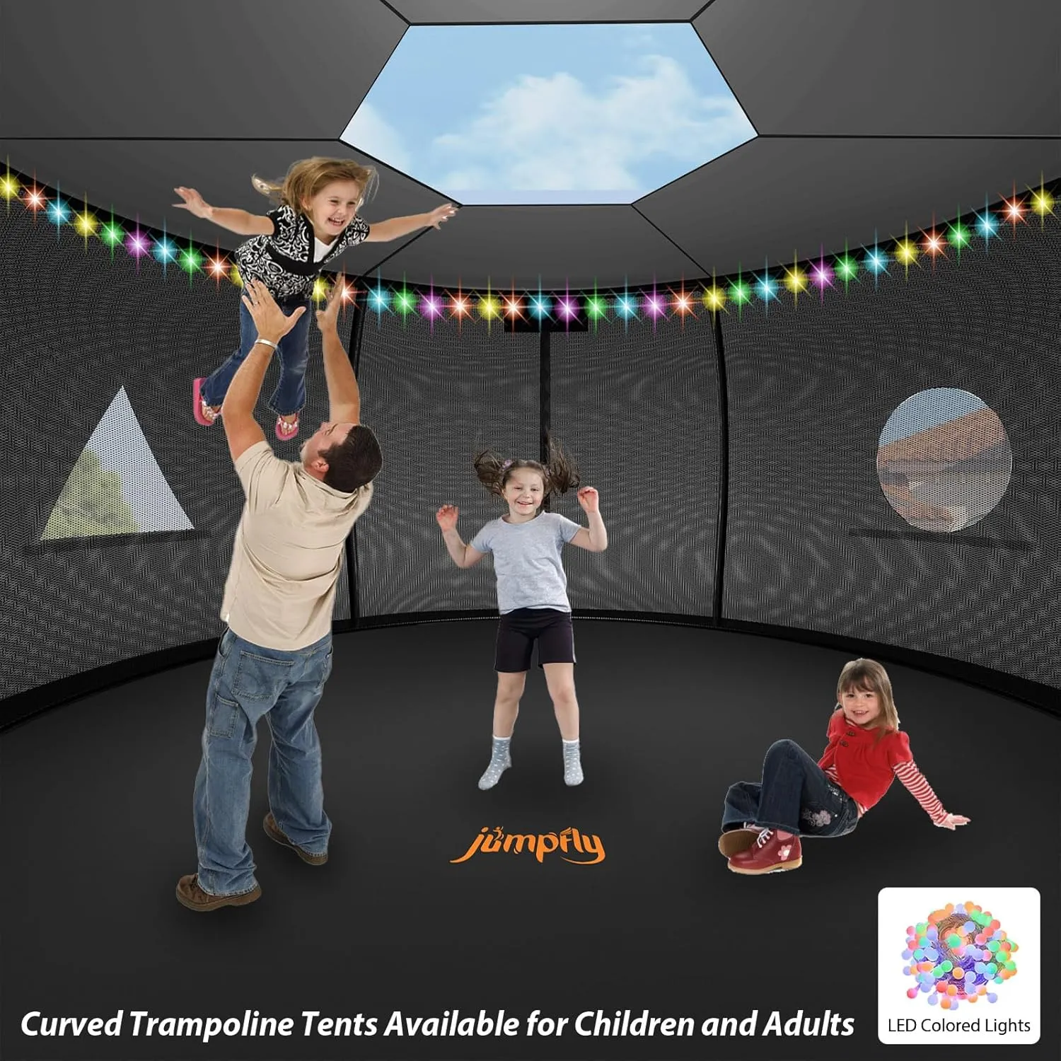Trampoline Tent for 8 Curved Pole Round Trampoline