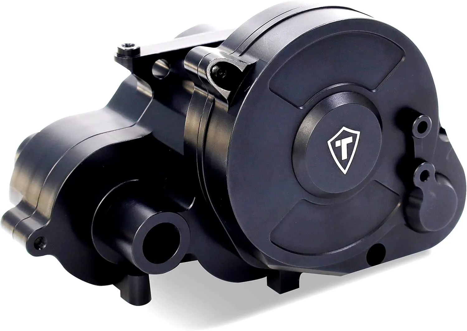 TREAL Ryft Transmission Gearbox W/Motor Mount, Aluminum 7075 CNC Machined Transmission Housing Set for 1/10 Axial RBX10 Ryft Upgrades (Black)