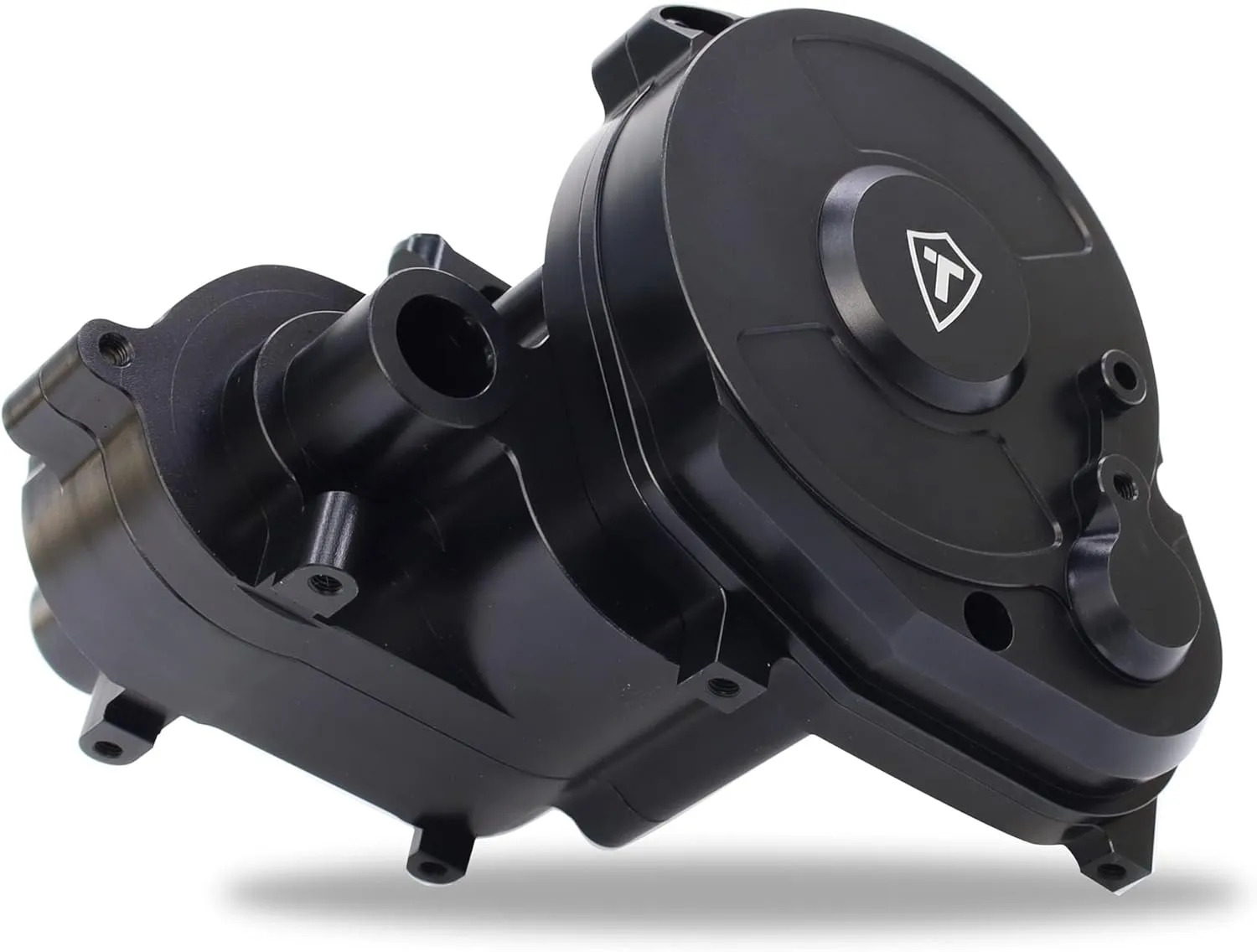 TREAL Ryft Transmission Gearbox W/Motor Mount, Aluminum 7075 CNC Machined Transmission Housing Set for 1/10 Axial RBX10 Ryft Upgrades (Black)