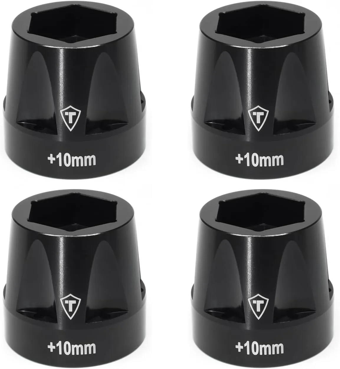 TREAL SCX6 Wheel Hex Hub Extended  5mm/ 10mm Wheel Adapter Extension Set 4pcs for 1/6 SCX6 Jeep Trail Honcho( 10mm)