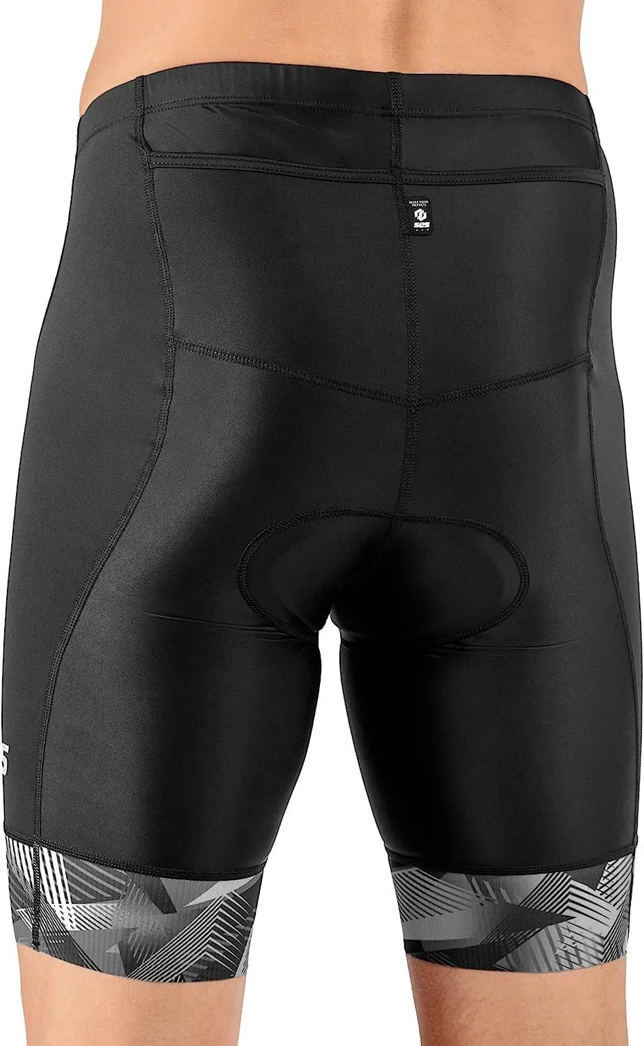 Triathlon Shorts - Men's Padded Tri Shorts with 2 Pockets, Medium Compression