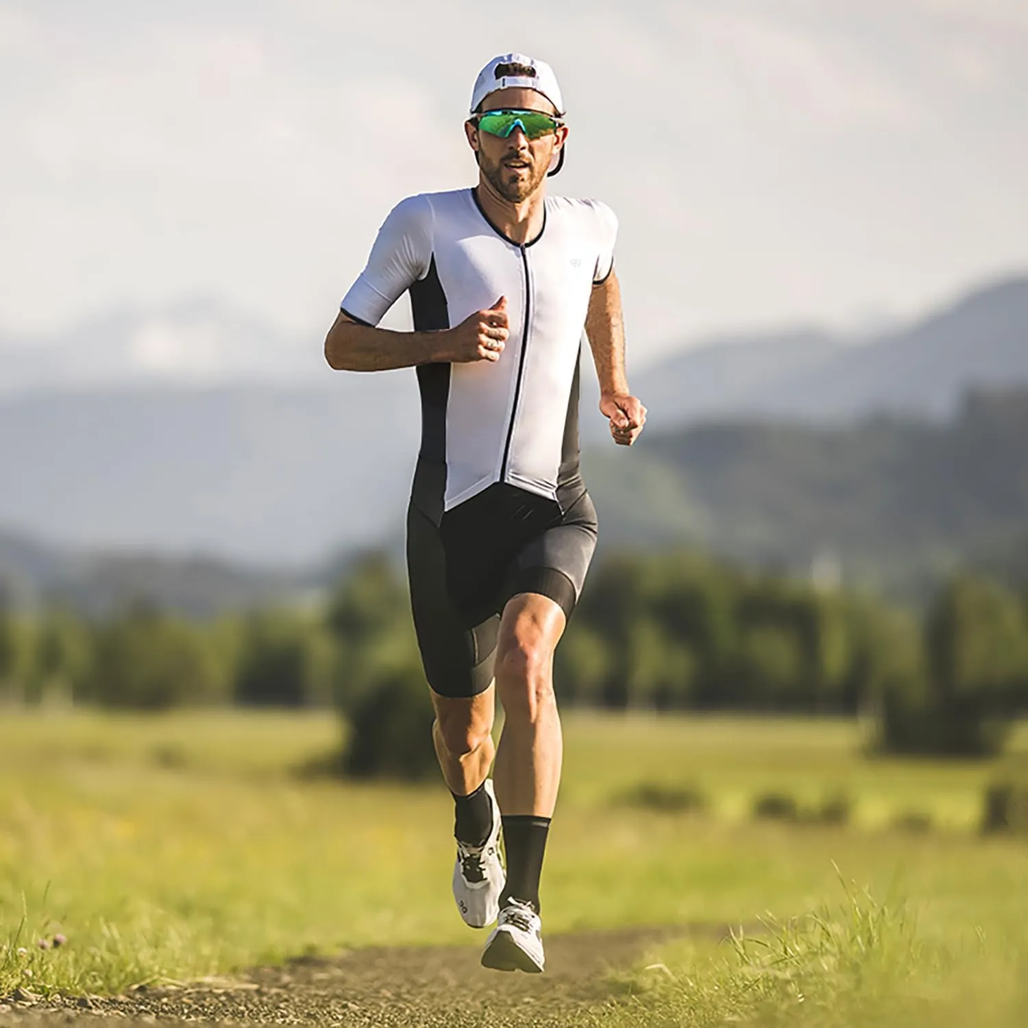 Triathlon Suits Mens,High Elasticity Breathable Quick-qrying Trisuit Race‌ Skinsuits Cycling Swimskin Bike Swim Run