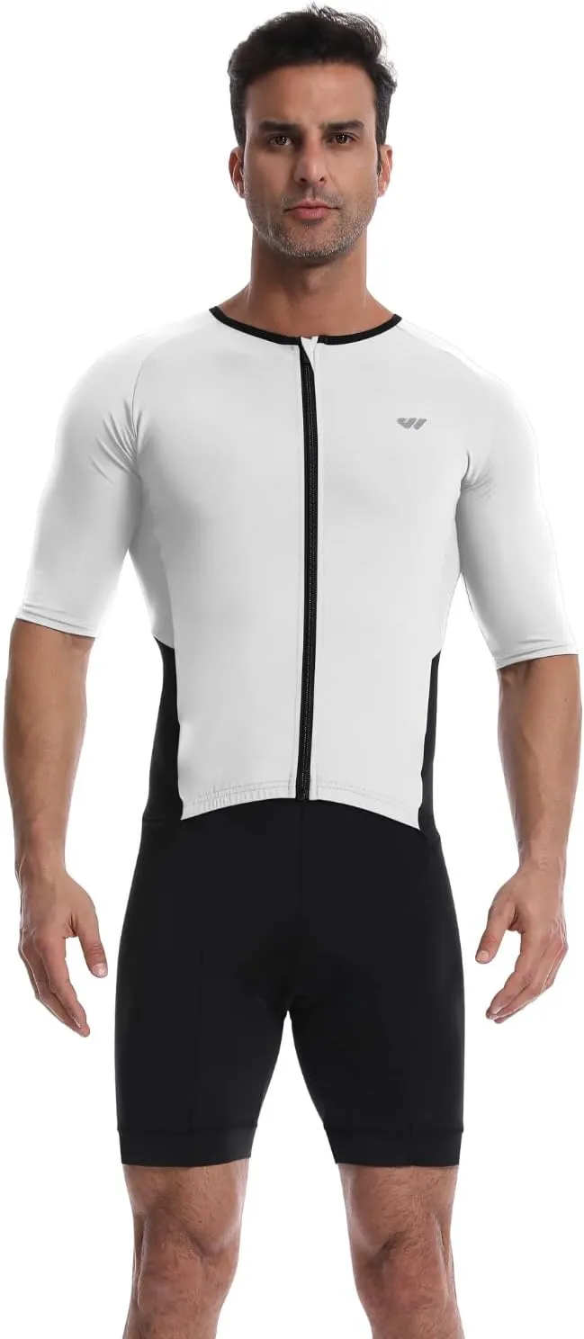 Triathlon Suits Mens,High Elasticity Breathable Quick-qrying Trisuit Race‌ Skinsuits Cycling Swimskin Bike Swim Run