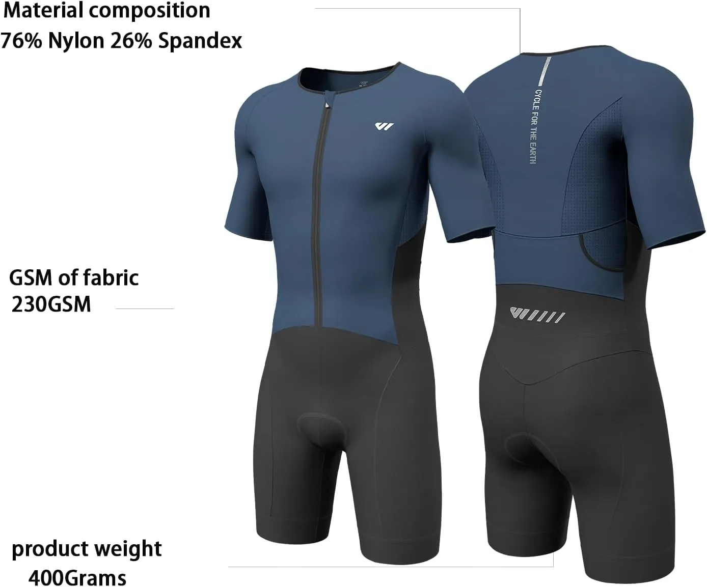 Triathlon Suits Mens,High Elasticity Breathable Quick-qrying Trisuit Race‌ Skinsuits Cycling Swimskin Bike Swim Run