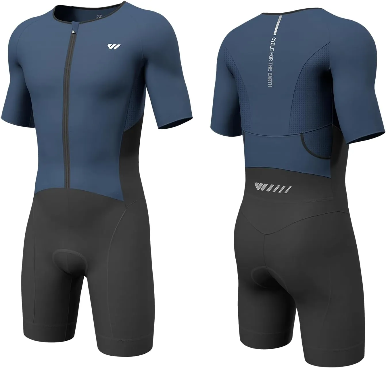 Triathlon Suits Mens,High Elasticity Breathable Quick-qrying Trisuit Race‌ Skinsuits Cycling Swimskin Bike Swim Run