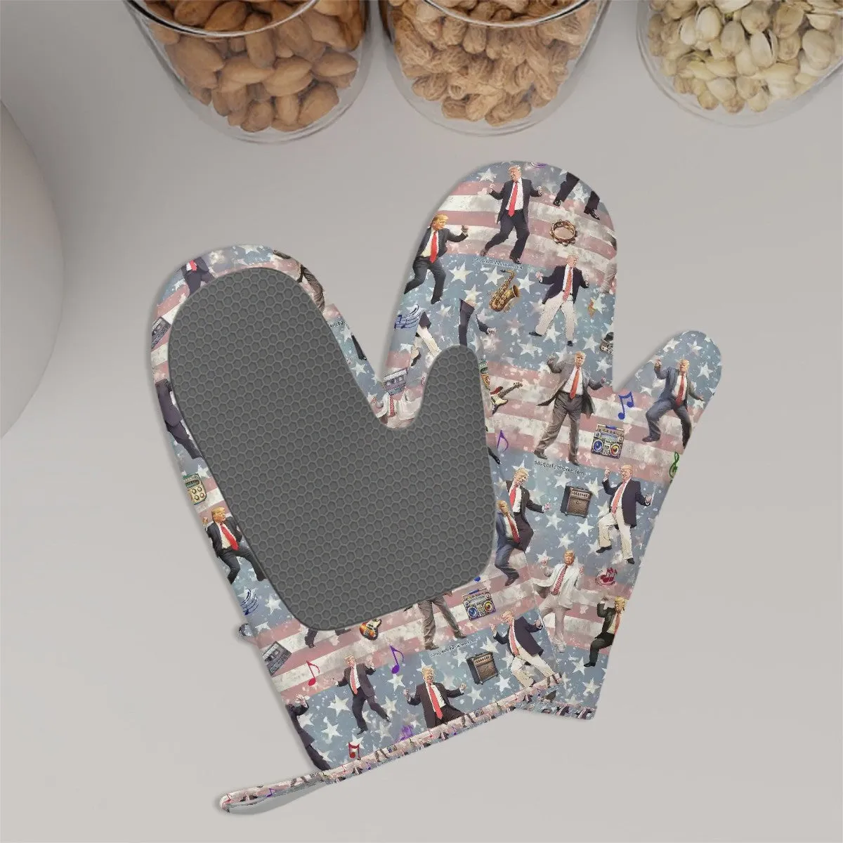 Trump Themed Heat Resistant Silicone Oven Mitts Set