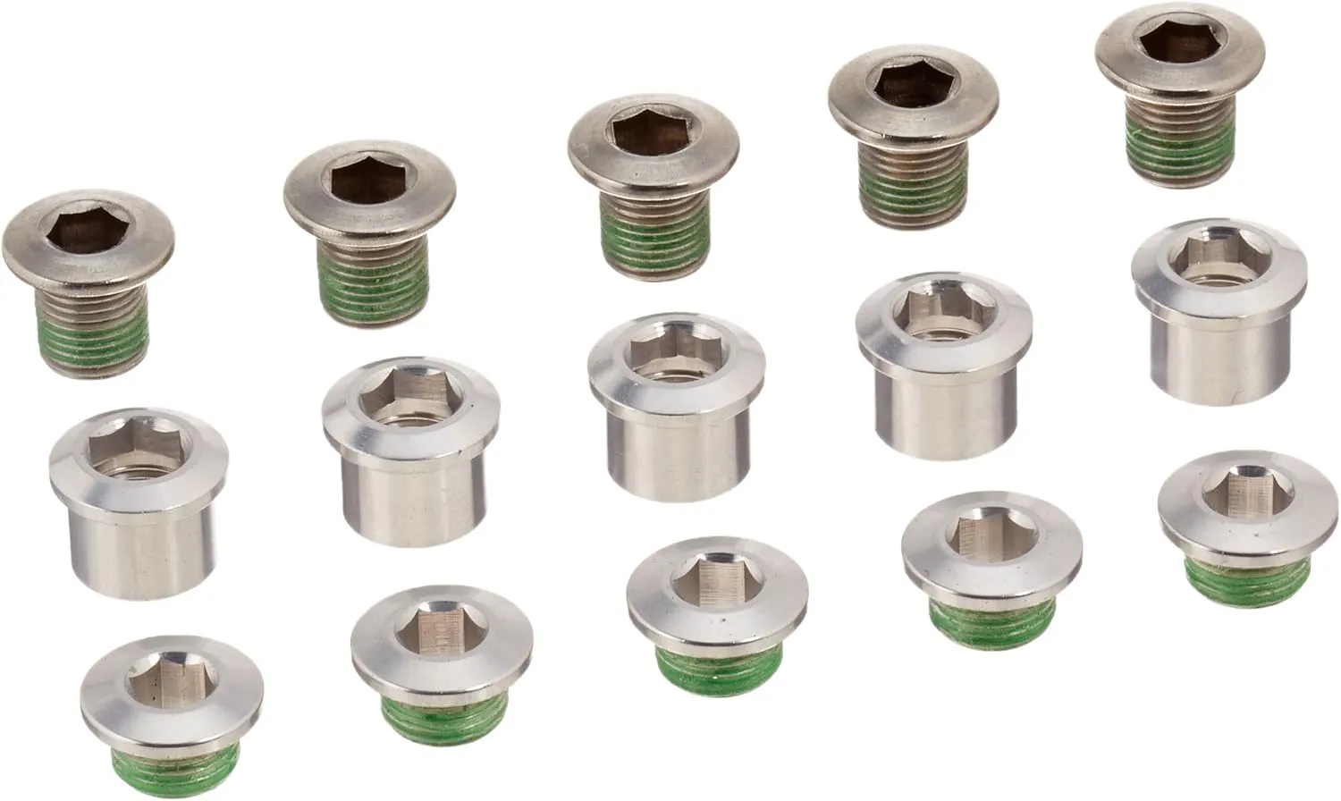 Truvativ Aluminum Chainring Bolt Set for Double Plus Inner Silver 10 hex Bolts